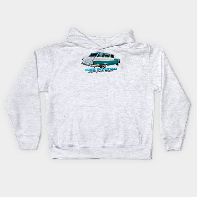 1955 Pontiac Safari Station Wagon Kids Hoodie by Gestalt Imagery